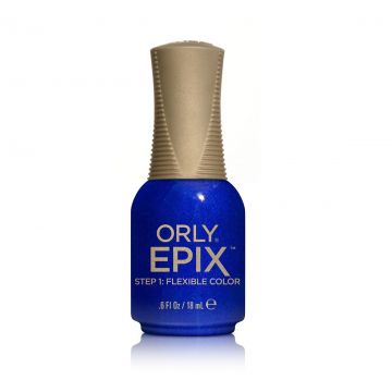 ORLY EPIX Melodrama 18ml is een langhoudende nagellak zonder lamp met een diepe donkerblauwe kleur en subtiele shimmer