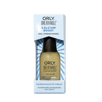 ORLY Breathable Calcium Boost 18ml.
 Het is een nagelversterker met calcium, vitamine B5, vitamine C en arganolie die helpt om dunne en beschadigde nagels sterker te maken